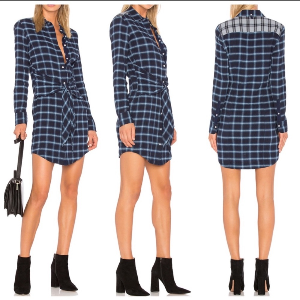 EUC rag & bone/JEAN Sadie Tie-Waist Shirtdress